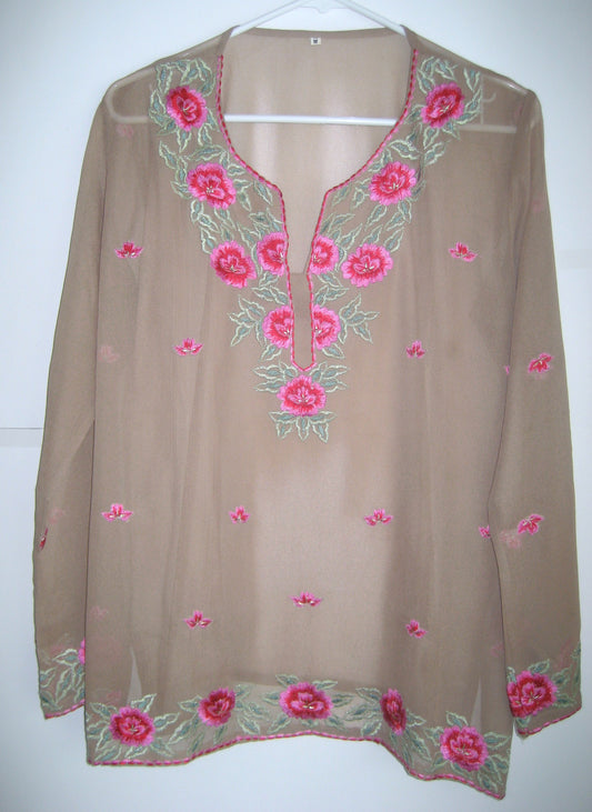 Brown Georgette Blouse