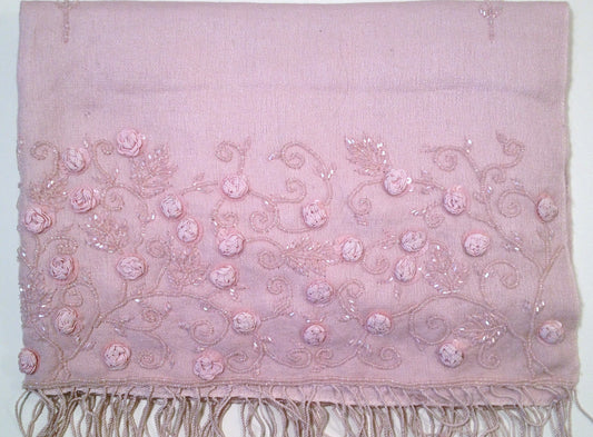 Pink Pashmina /Silk blend scarf